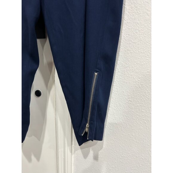 Navy Blue Soft Surroundings Womens Elastic Waist Pants Ankle Zippers Sz 2X - Picture 4 of 9